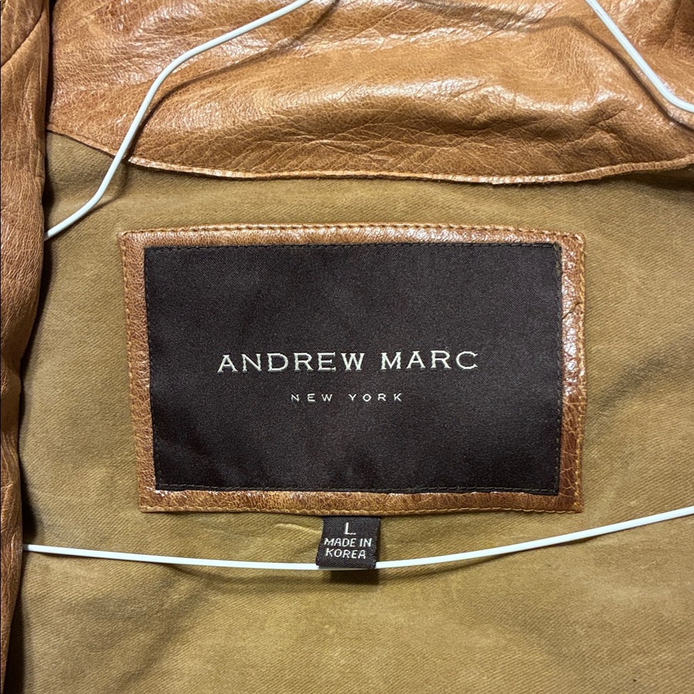 Andrew Marc Men's Brown Leather Jacket